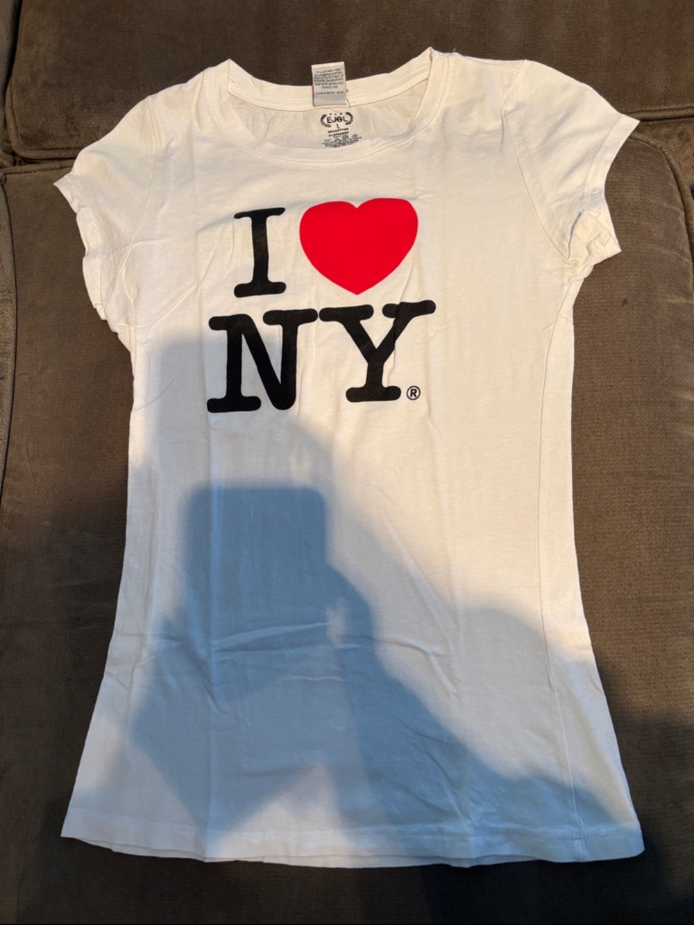 I Heart NY Short Sleeve Tee - White with Red Heart